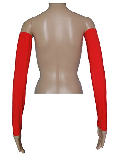 Women's Muslim Modal Arm Stretch Sleeves Cover - color: Red