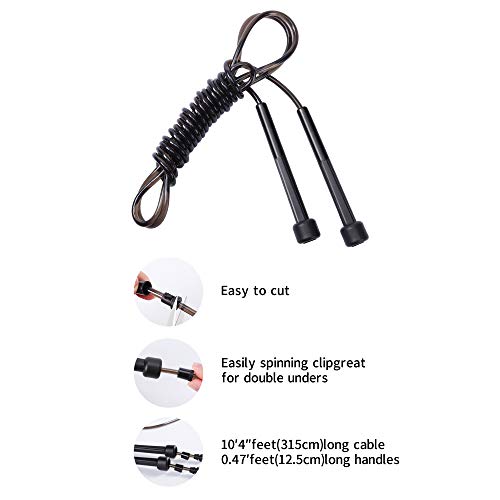 JUSDO 8 Pack Adjustable PVC Jump Rope for Cardio Fitness - Versatile Jump Rope for Both Kids and Adults Women Men Christmas Gift - Great for Exercise,9 Feet