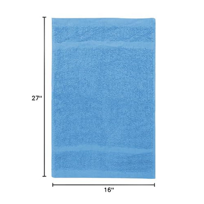 Avalon Towels Salon Towel - Sky Blue Hand Towels Bulk Pack of 24 - 100% Cotton Absorbent Spa, Facial & Gym Towel for Working Out - 16x27 Inches (Not Bleach Proof) - color: Skyblue