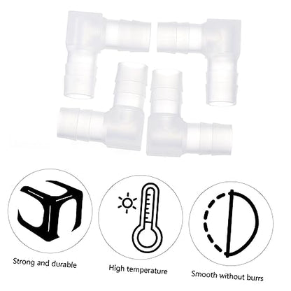 SOLUSTRE 10pcs L Shaped Plastic Hose Connector Sturdy Elbow Fitting for Garden and Aquarium 1/2 Inch Barbed Adapter for Flexible Tubing
