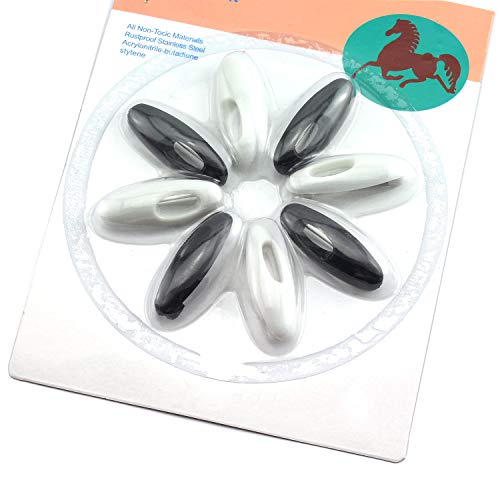 NX Garden Hijab Pin 8 PCS Muslim Women Hijab Hijab Sari Pins Black and White Safety Pins Plastic Scarf Clip