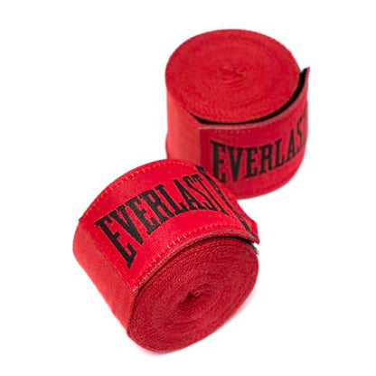 Everlast Elite 180" Handwrap | Boxing Hand Wraps for Men & Women - color: Red