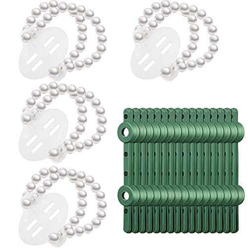 Waydress 4pcs Pearl Wrist Corsage Bands + 15pairs Floral Boutonniere Magnets – Elastic DIY Magnetic Wristlets for Wedding Brides, Prom, Party & Flower Arrangement Crafts
