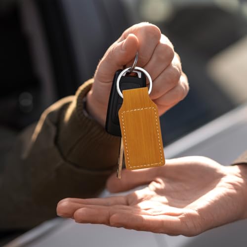 LaserGram Rectangle Keychain, Allah 2, Personalized Engraving Included (Bamboo) - color: Bamboo
