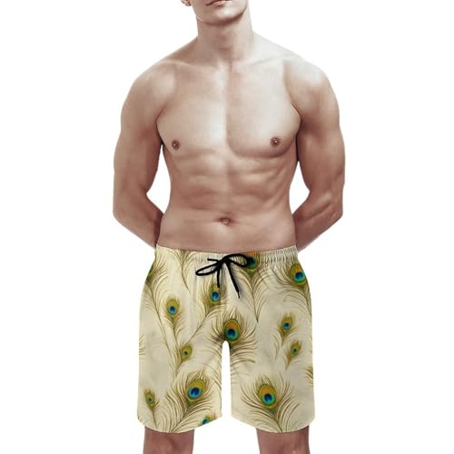 Mens Trunks Breathable Quick Dry Mesh Lining Summer Holiday Beach Board Shorts - color: Style, size: Large