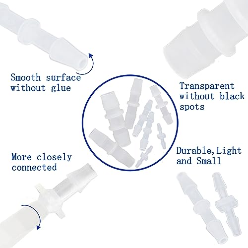 Plastic Hose Barb Fitting, 3/4" x 3/4" Pipe Connectors, Barbed Splicer Mender Joint Adapter Union Fitting, 6 Pcs - size: 0.75 Inch