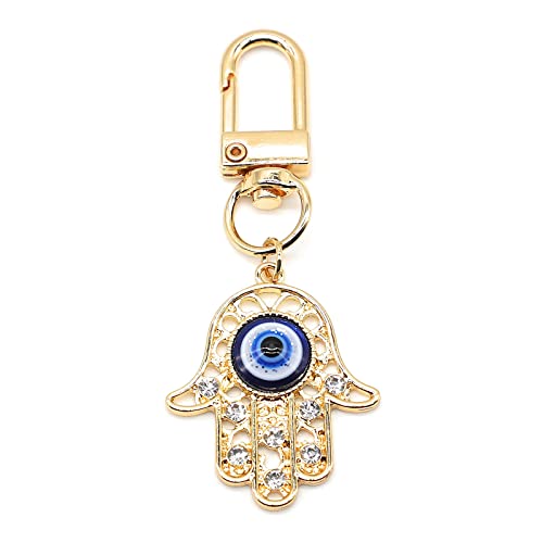 Evil Eye Keychains Car Key Ring Bag Purse Charm for Women Men - Good Luck Amulet Protection - color: J