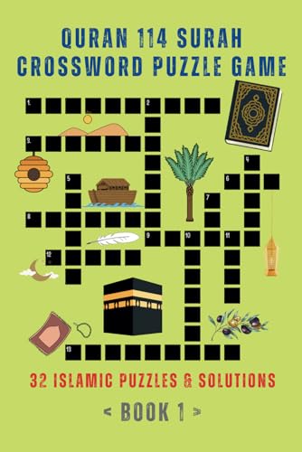 Quran 114 Surah Crossword Puzzle Game: 32 Islamic Puzzles And Solutions (Jewels Of Quran)
