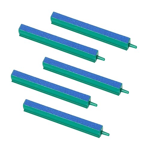 Aquarium Air Stones Bar 6 Inch Air Stone Kit with 5 Pcs Square Oxygen Diffuser Bubble Release Mineral Airstones for Fish Tank Pumps Small DWC Bucket Needs - color: Blue Stone Bar, size: 6 Inch 5PCS