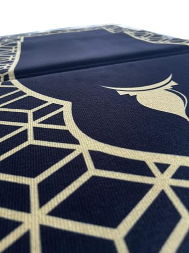 Back Support Prayer Mat Muslim Rug Islamic - Prayer Rug Sajadah for Men Women for Eid Travel Ramadan, Masjid, Soft and Luxury