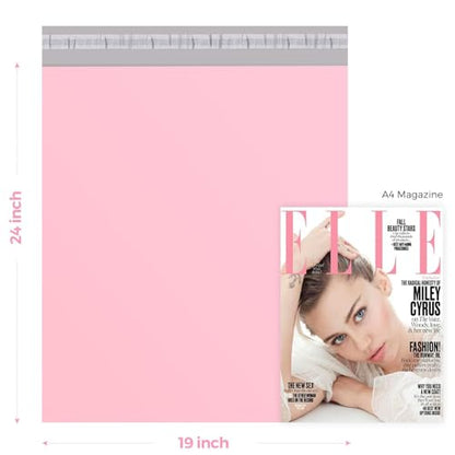 Metronic Poly Mailers 19x24 50 Pack, Large Shipping Bags for Clothing | Strong Tear-resistant Waterproof Mailing Bags, Shipping Envelopes, Packing Bags for Clothing, Small Business, Pink. - size: 19x24 50PC