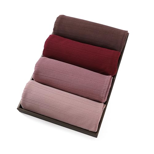 Ribbed Jersey Hijab Scarf for Women, Hijab for Women Muslim Breathable Stretchy Hajib - color: Espresso