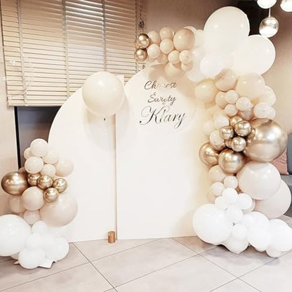 Voircoloria 90pcs White Sand Balloons Garland Arch Kit, 18 12 10 5 Inch - color: 01 Sand White, size: 5/10/12/18 inch - 90pcs