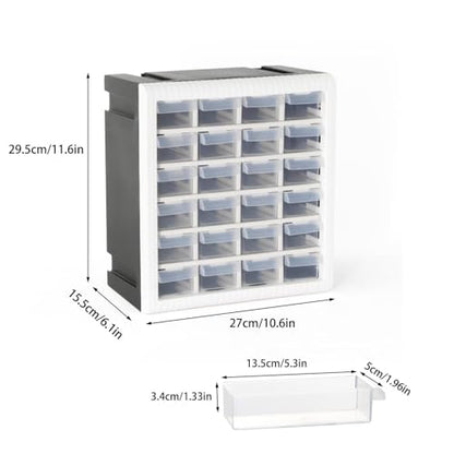 Gonice Craft Cabinet Organizer, 24 Drawer Plastic Parts Cabinet, Tool Storage Box for Screws, Nuts and Small Parts - style: screw organizer