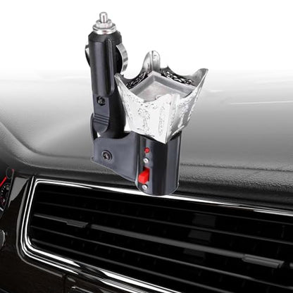 Fenteer Car Electric Incense Burner Electric Censer Cigarette Lighter, Auto Accessories, Middle Eastern Style Bakhoor Burner, Silver - color: Silver