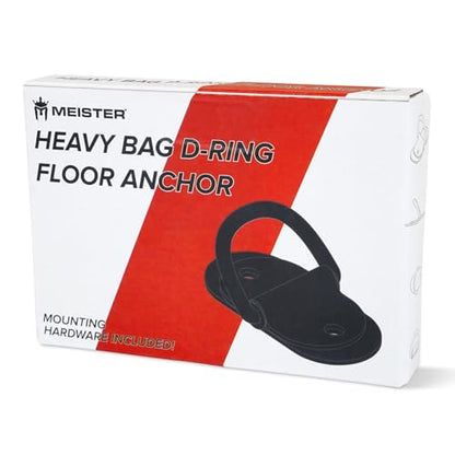 Meister Double-End Heavy Bag D-Ring Floor Anchor Mount - Black