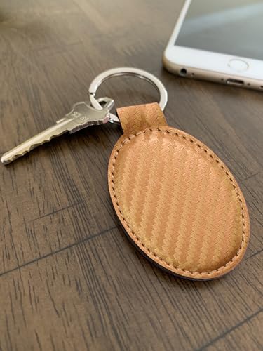 LaserGram Oval Keychain, Allah 2, Personalized Engraving Included (Carbon Fiber Bronze) - color: Carbon Fiber Bronze