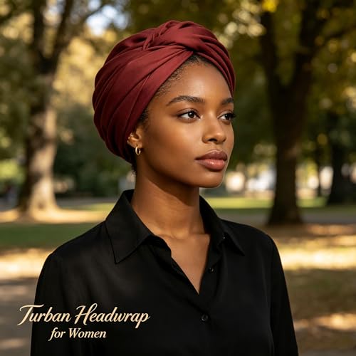 Hijab Scarf for Women, 3PCS Set with Undercap and Hijab Clip Lightweight Modal Muslim Head Wrap Scarf for Daily - color: Sy25-burgundy Hijab+black Undercap