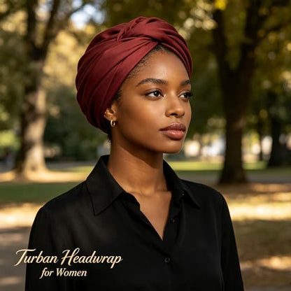 Hijab Scarf for Women, 3PCS Set with Undercap and Hijab Clip Lightweight Modal Muslim Head Wrap Scarf for Daily - color: Sy25-burgundy Hijab+black Undercap