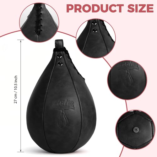 Speed Bag, Speed Punching Bag, Boxing Ball, Punching Dodge Striking Bag for Boxing Training Home Gym Sports Fitness - color: Black