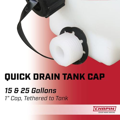 Chapin 97005: 25 Gallon Water Storage Tank, Utility Water Tank, Water Supply, for Farms, Acreage, Gardens, Orchards, Translucent White - size: 25 Gallon