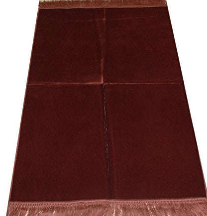Modefa Muslim Velvet Prayer Rug Solid Simple - Rose Pink | Traditional Muslim Velvet Prayer Mat Carpet for Salah for Men and Women - color: Rose Pink