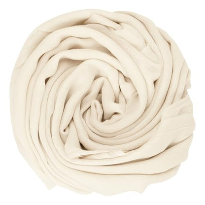 Mealah Womens Shawl Scarf - Lightweight Wrap Scarves Shawl Solid Color Sunscreen Scarve for Spring Summer Season Travel - color: Off-white