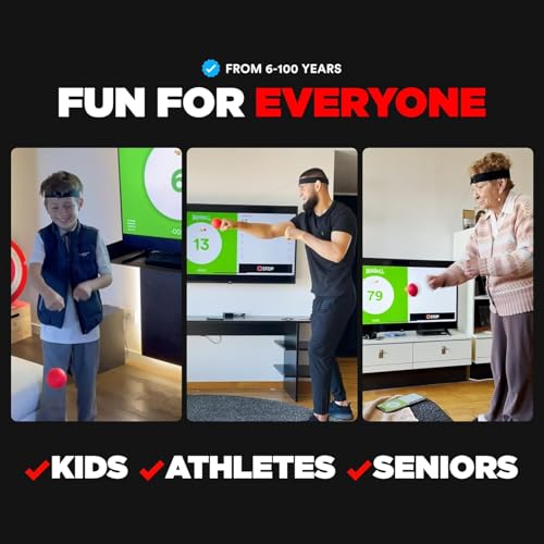 Boxbollen® Family 3 Pack Boxing Reflex Ball - Interactive Boxball App Integration - Hand Eye Coordination Training Ball - Boxing Equipment for Home -Christmas Gift for Family,Gift for Boxers, All Ages - size: Family Pack 3 Unit