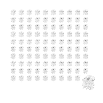 100pc Clear Orchid Clips – 0.79" Opening Clip Plant Clips for Climbing Plants, Plant Wall Clips, Flower & Garden Support Clips, Reusable Mini Plant Cages & Stakes for Patio, Lawn & Greenhouse