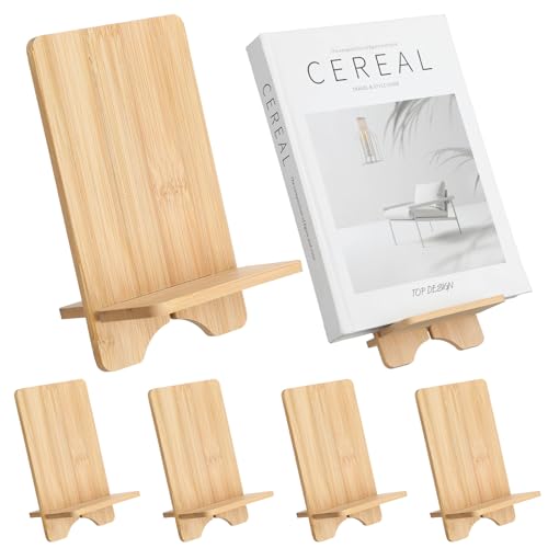 4 Pcs Bamboo Book Stand for Display Book Holder