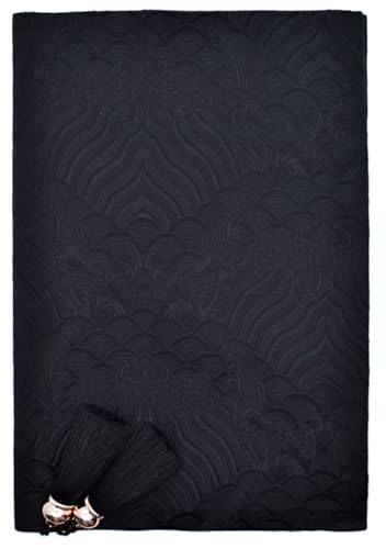 BLBMH 6.5x9.5 Bible Cover with Bookmark | Non-Stretch Fabric Book Cover for Hardcover/Paperback | Privacy Reading Gift for Women - Black - color: Black, size: 9.5in