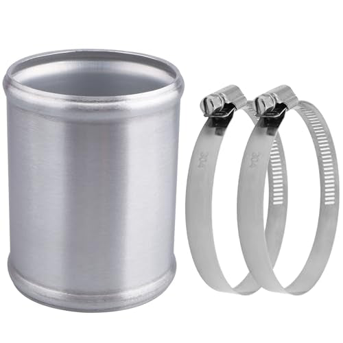 AC PERFORMANCE 3" (76mm) OD Aluminum Alloy Hose Joiner Silicone Pipe Connector Bead, 4" Length with 304 SS Clamps - size: 3" (76mm)