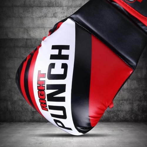 Hybrid MMA Sparring Gloves for Grappling, Kickboxing, and Open Palm Martial Arts - color: Red, size: XX-Large