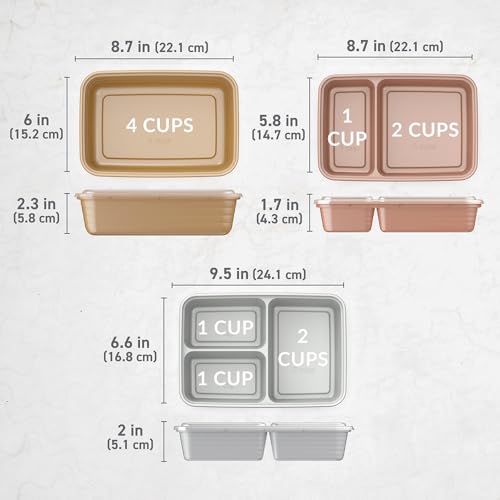 Bentgo Prep 60-Piece Meal Prep Kit - Reusable PFAS & BPA-Free Food Containers, 1-Compartment, 2-Compartment, & 3-Compartments - Microwave, Freezer, & Dishwasher Safe (Gleam Metallics) - color: Gleam Metallics