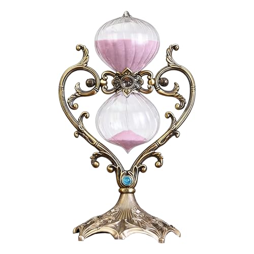 Sand Timer 30 Minutes,Hour Glass,Metal Vintage Hourglass,Hourglass Decor,for Home Decoration Office Desk Wedding Party Decor Kitchen Timer (FCopper Heart, 30 Min) - color: Fcopper Heart, size: 30 Min