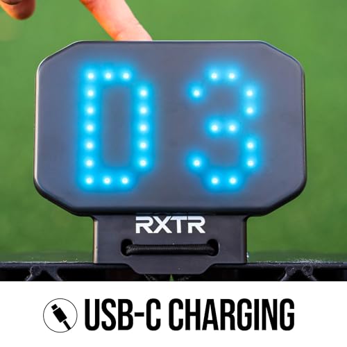 QUICKPLAY RXTR Reaction Training Light - Smart Soccer Reflex Trainer | Tracks score live, Pre-programmed drills, No app needed, Works with rebound boards, Builds speed & agility, Rechargeable