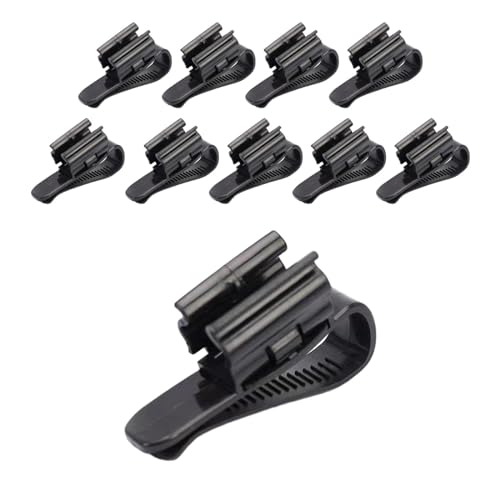 10 Pieces Fish Tank Water Pipe Mounting Clip Aquarium Tube Clamp for Diameter 8-16 mm Water Pipe, Black