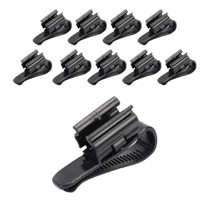 10 Pieces Fish Tank Water Pipe Mounting Clip Aquarium Tube Clamp for Diameter 8-16 mm Water Pipe, Black