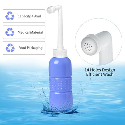YumSur Portable Bidet, Personal Bottle Sprayer for Personal Hygiene Handheld,Pregnant Women Cleansing, Postpartum Clean, Handheld Travel Bidet with 450ML Water Capacity and Retractable Spray - style: Retractable Spray
