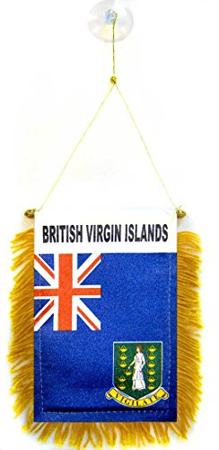 AZ FLAG British Virgin Islands Pennant 4x6 in 100D Polyester Suction Cup - color: British Virgin Islands