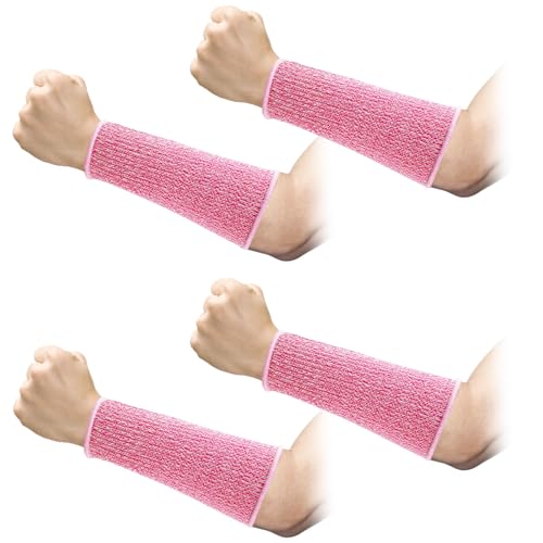 REDANHA Arm Protection Sleeves Level 5 Protection Cut Burn Resistant Sleeve Anti Abrasion Forearm Cover Protector - color: Pink