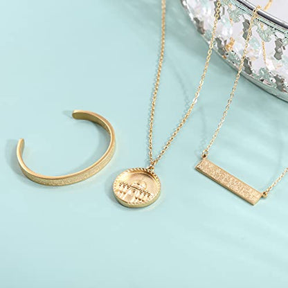 Qitian Mosque Muslim Necklace Islamic Jewelry Gifts for Women Muslim Pendant Gold Ayatul Kursi Necklace Islam Eid Ramadan Gifts for Women Men