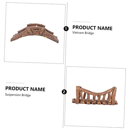 BESPORTBLE 2pcs Fish Hide Bridge Aquatic Ornament Underwater Decoration for Fish Tank Pet Design with Lifelike Details for Climbing Pets