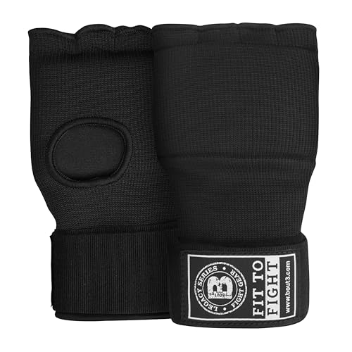 Bout3® Gel Boxing Handwraps for Men & Women - Inner Gloves with Gel Padding for Wrist Support, Comfort, 80cm Long Straps, Impact Protection - Ideal for Boxing, MMA, Kickboxing, Training