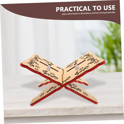 Elegant Quran Book Stand Intricate Carvings Design for Reading and Display for Home and Daily Use