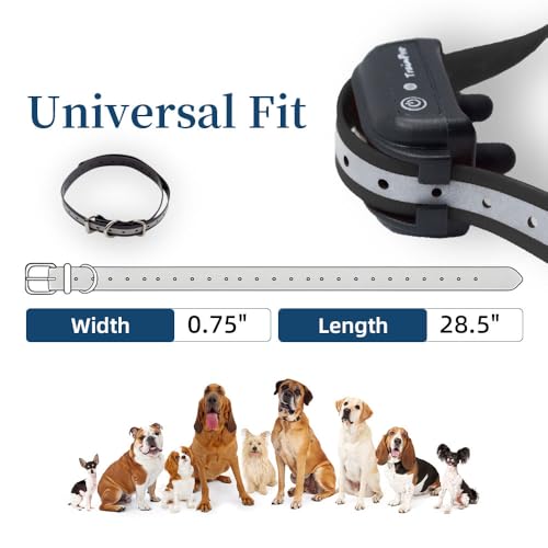 Waterproof TPU Replacement Strap for Dog Training Collar, 27.5 in - color: Black Reflect