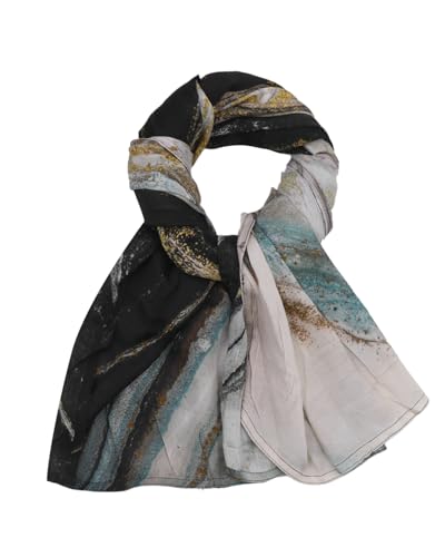 ZGMYC Watercolour Floral Printed Hijab Scarf for Women Soft Modal Cotton Instant Hijab Head Wraps Shawls Long Scarves - color: Color 33