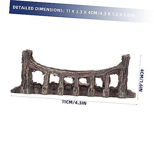 BESPORTBLE 2pcs Artificial Bridge Decor Simulated Suspension Bridge for Aquarium Castle Fish Tank
