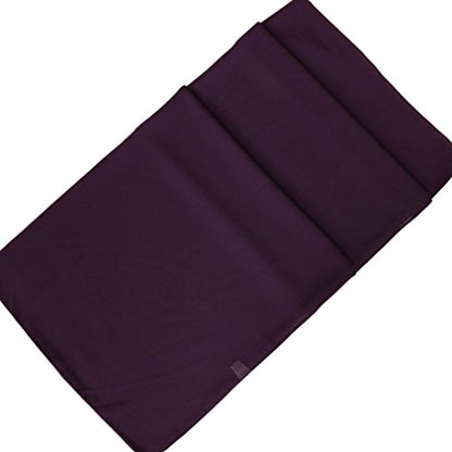 LMVERNA Solid Color Bubble Chiffon Scarf for Women Fashion Soft Hijab Long Scarfs Wrap Scarves - color: Purple