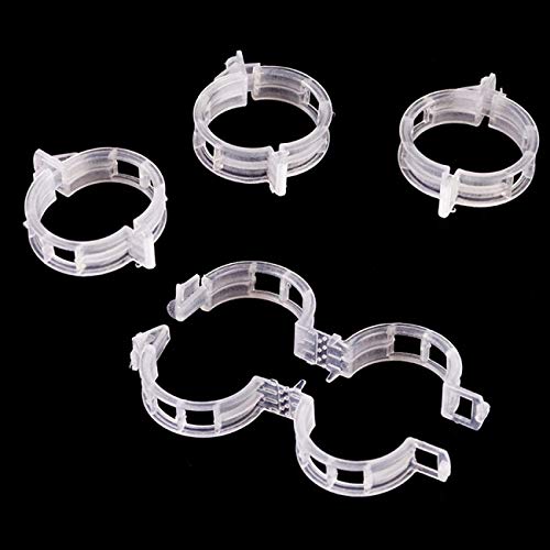Spencer 100 Pcs Plant Support Clips, Tomato Vine Clips, Plastic Greenhouse Garden Support Trellis Clips for Tomato Vine Plants Fruits Vegetables Flower to Grow Uprightly and Healthily, 1.18” Diameter - size: 100 Pcs